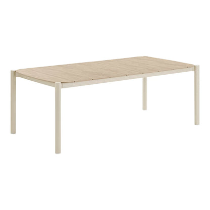 Luxusbetten24 Solvane Gartentisch Rechteckig Outdoor 180cm Robust Sand/Natur