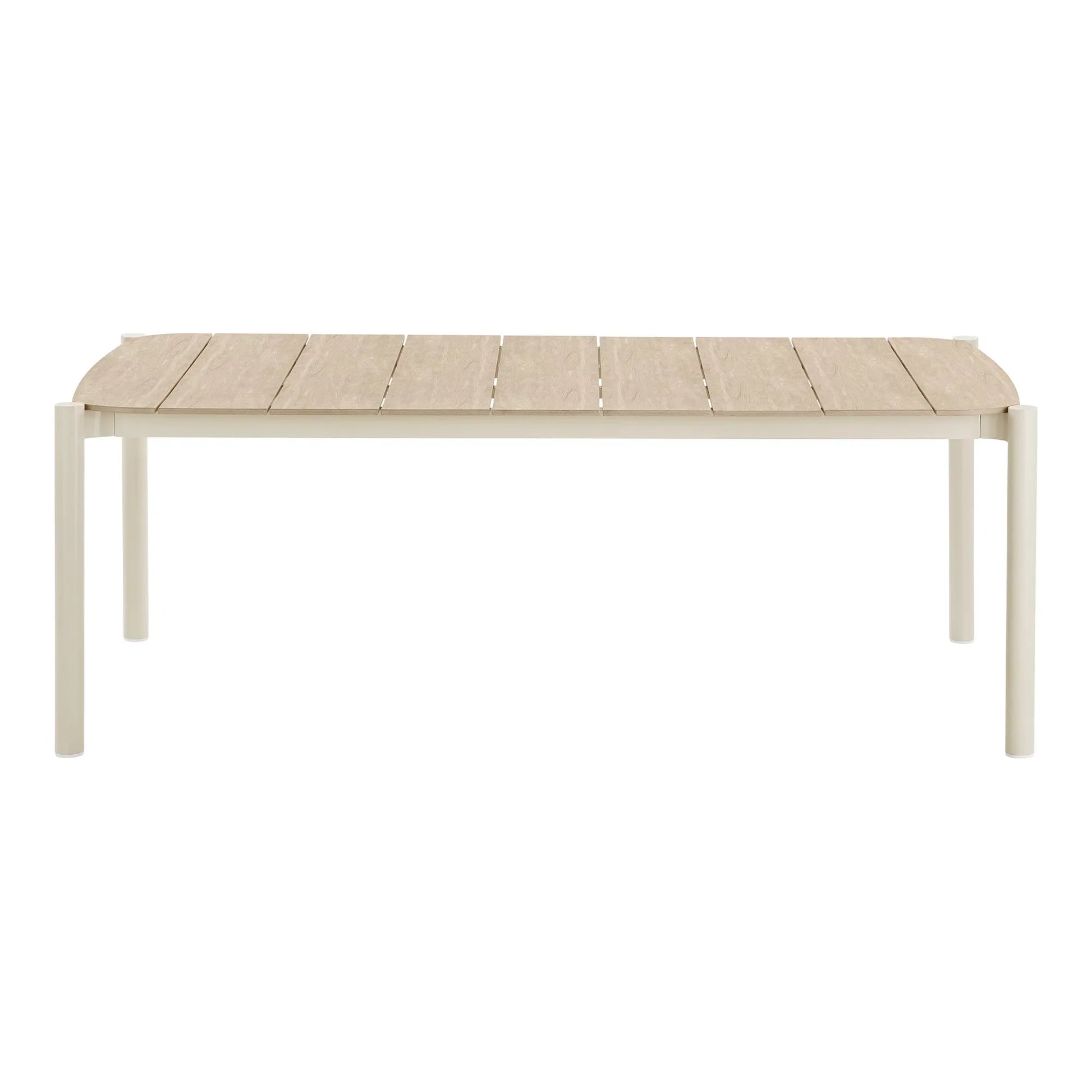 Luxusbetten24 Solvane Gartentisch Rechteckig Outdoor 180cm Robust Sand/Natur