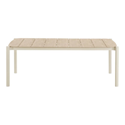 Luxusbetten24 Solvane Gartentisch Rechteckig Outdoor 180cm Robust Sand/Natur