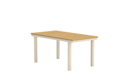 Luxusbetten24 Zanero Gartentisch Alu Rahmen, Teakholzplatte, Naturoptik, Garten