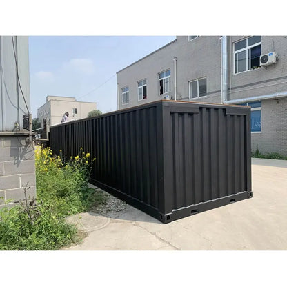 Container Pool 11,8 m aus verzinktem Stahl mit Glasfaserbecken und integriertem Spa‑Jacuzzi 3,0×2,5 m