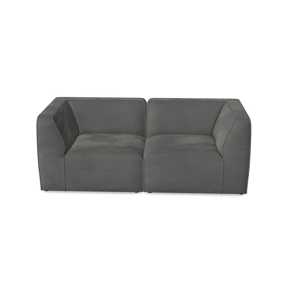 Modulares Sofa Hugg – Wunschkonfiguration – Anafi 2 Bezug – Luxusbetten24