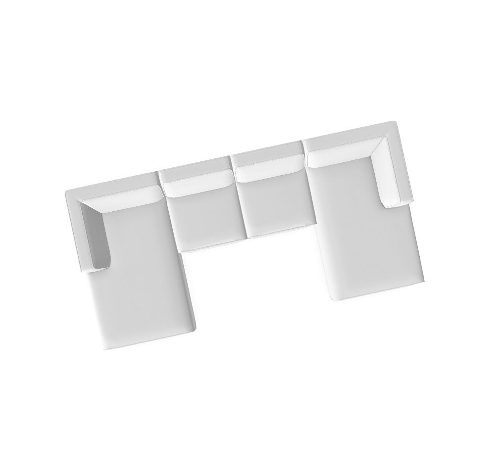 Luxusbetten24 Hugg Modulares Sofa Magic Velvet 2200 Design