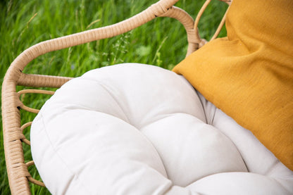 Luxusbetten24 Kaelis Hängesessel Aus Rattan Beige Garten Entspannen