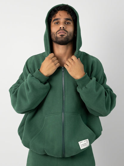Comfrt Affirmation Zip Hoodie Oversized Soft Unisex Maroon