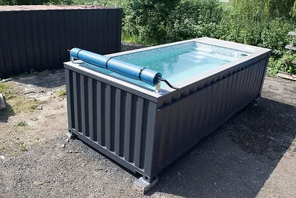 Contenedores Ejido Piscina Contenitore 20 Piedi Jet Natación Grigio