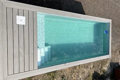 Contenedores Ejido Piscina Contenitore 20 Piedi Jet Natación Grigio