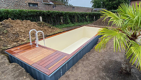 Contenedores Ejido Piscina Contenitore 20 Pies Semi-Enterrata Plateato