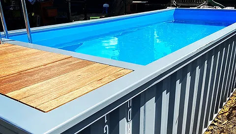 Contenedores Ejido Piscina Contenitore 20 Pies Semi-Enterrata Plateato