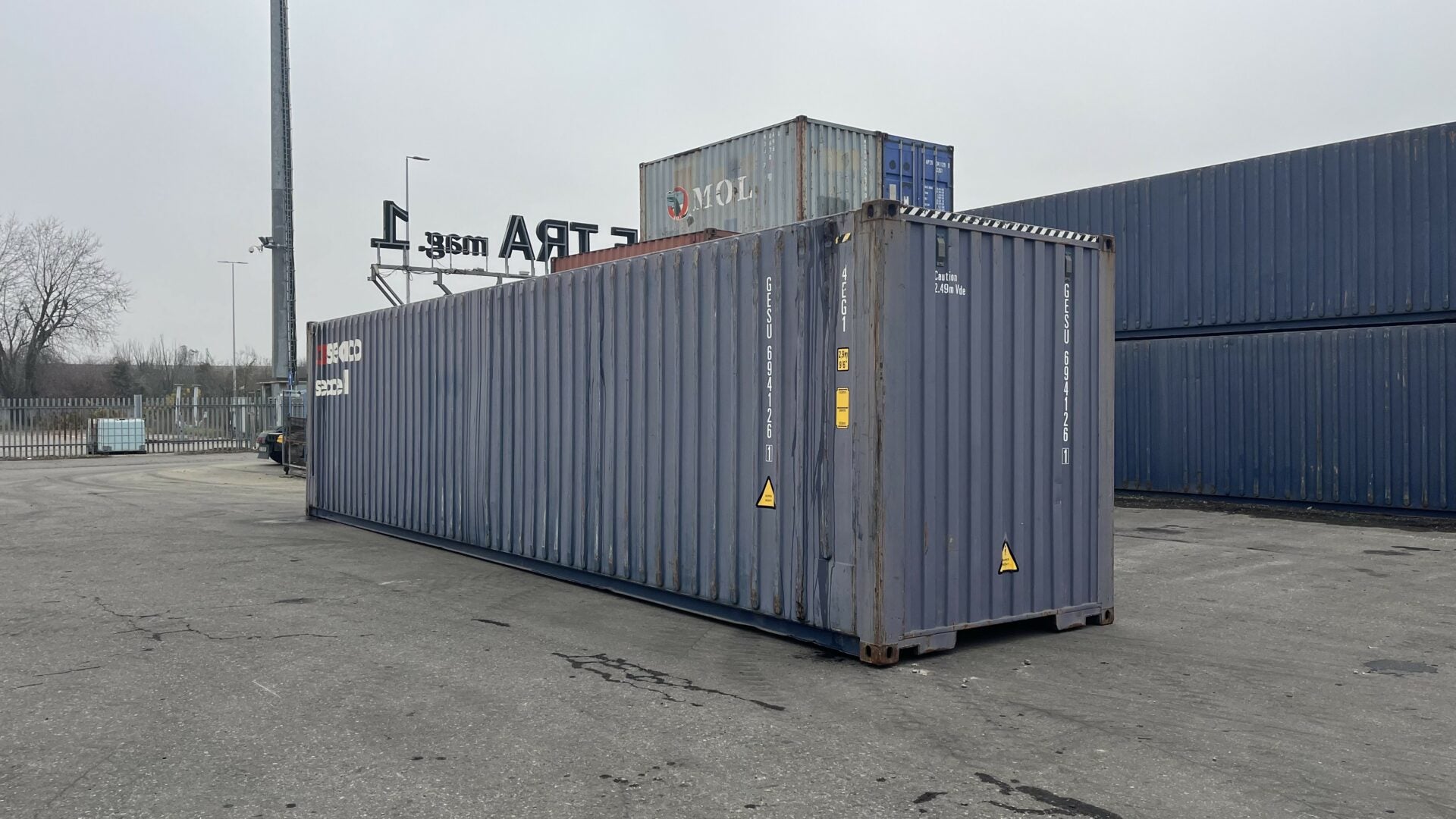 Robuster 40‑Fuß HC Pallet Wide Seecontainer mit Stahlrahmen