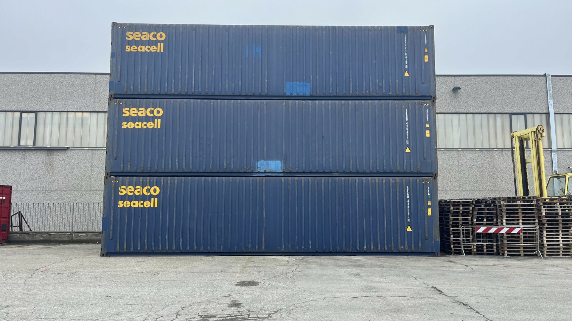 Robuster 40‑Fuß HC Pallet Wide Seecontainer mit Stahlrahmen