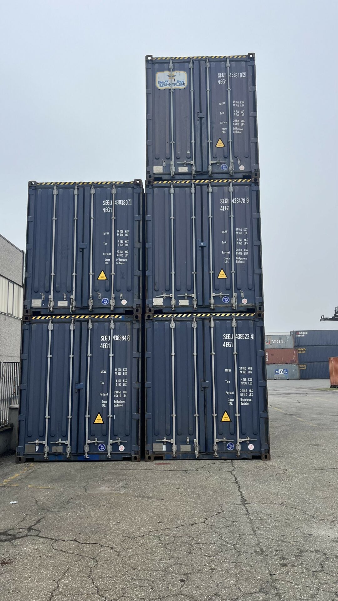 40‑Fuß HC Pallet Wide Maritimer Container Für Zwei Paletten