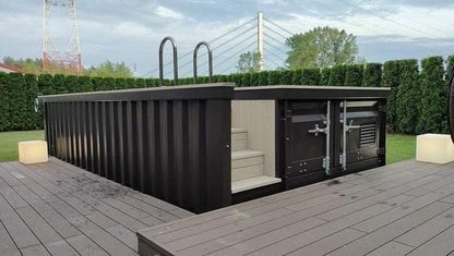 MBH Container 20 Fuß Pool aus Stahl mit Filtersystem