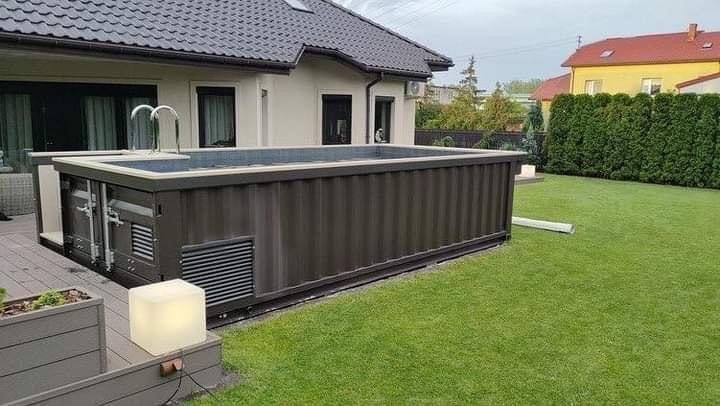 MBH Container 20 Fuß Pool aus Stahl mit Filtersystem