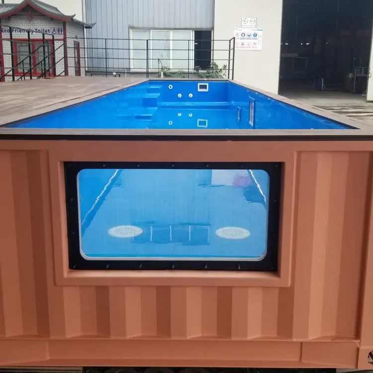 Contenedores Ejido SP02 Piscina Modulare 11,8 m Fibra Vetro Rosa