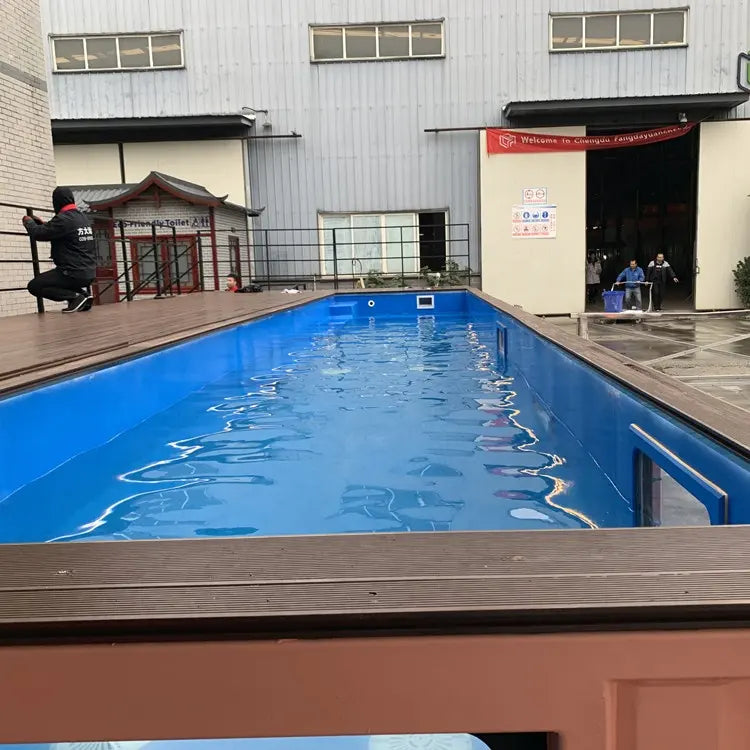 Contenedores Ejido SP02 Piscina Modulare 11,8 m Fibra Vetro Rosa