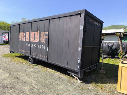 Gebrauchte Mobile Werkstatt-Box 8 m Monoblock mit Rädern und Licht