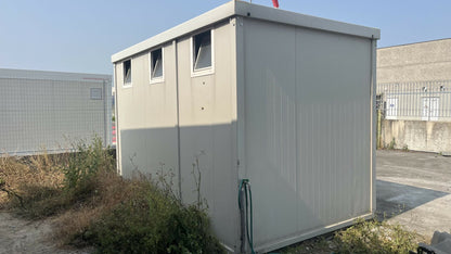 Prefab-Badkabine 3 Separate Bäder, Aluminiumtüren, Glasfenster, Inklusive Leuchte