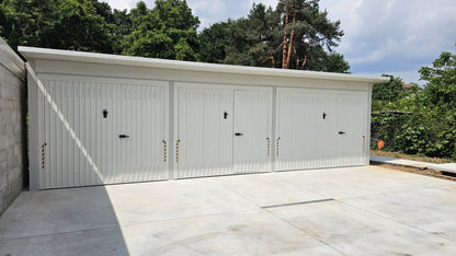 Garagenvordach Dreifach 6 x 9 Meter Zinkierte Struktur Ohne Fundament