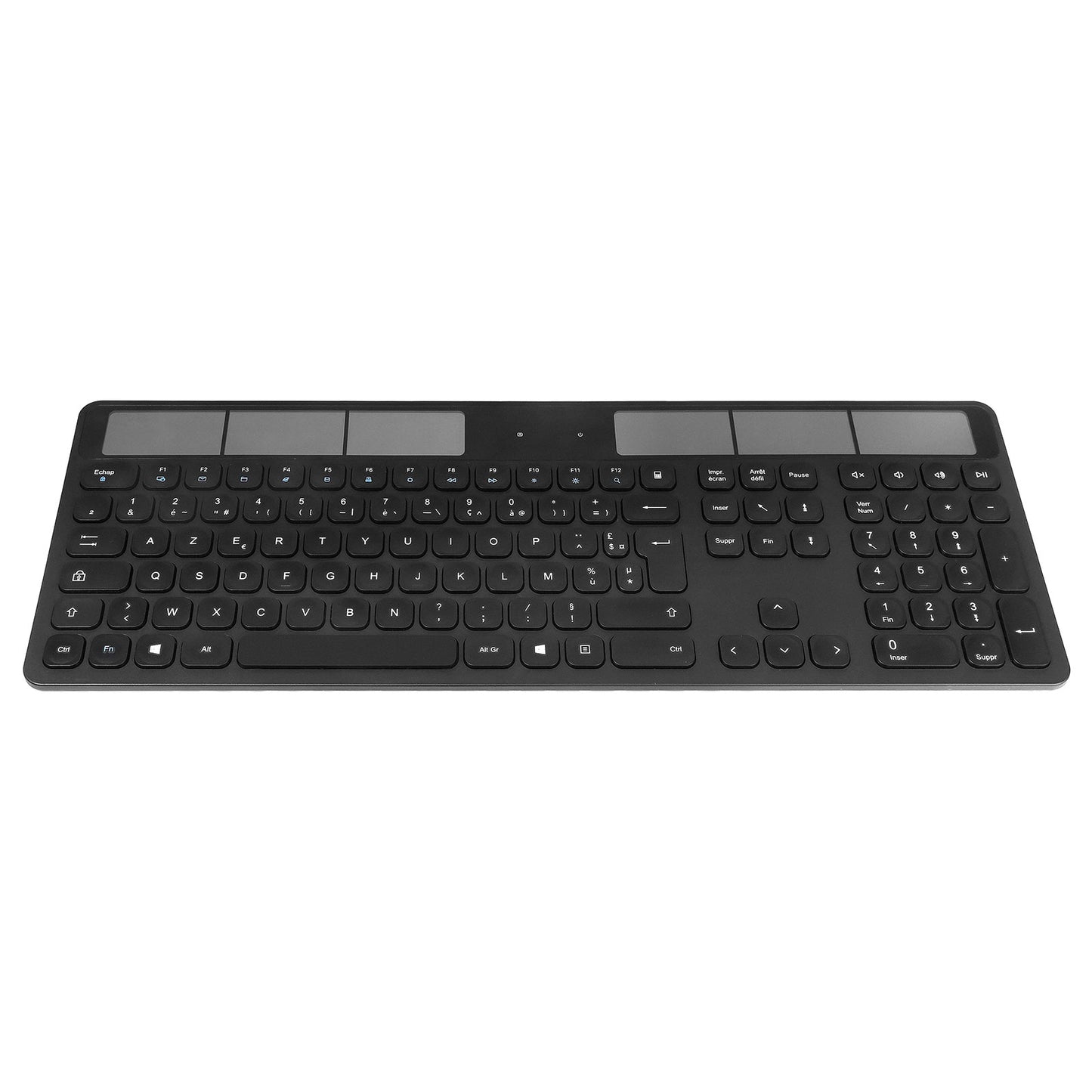 INOVU SWL10 Negro Teclado Inalámbrico Ultra Delgado Solar AZERTY