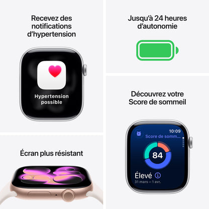 Apple Watch 11 GPS 46 mm Aluminio Oro Rosa Correa M/L