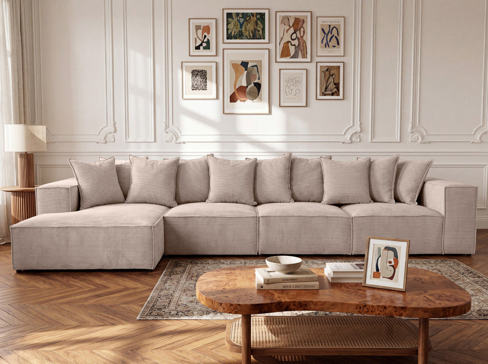 Luxusbetten24 Designer Sofa Largo L Maxi Cord