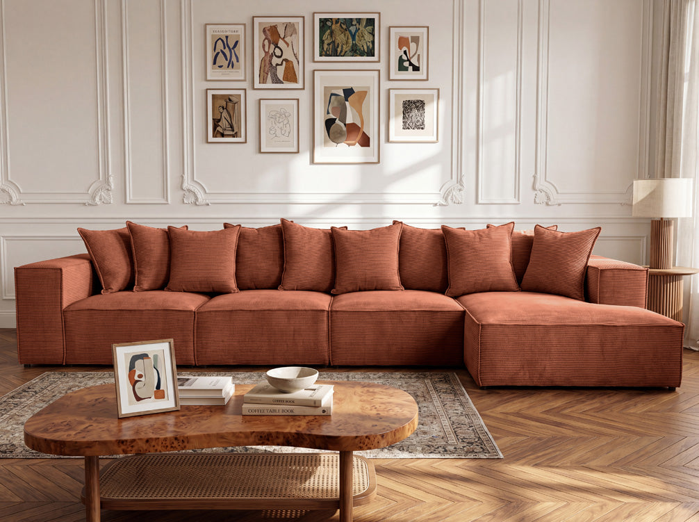 Luxusbetten24 Designer Sofa Largo L Maxi Cord