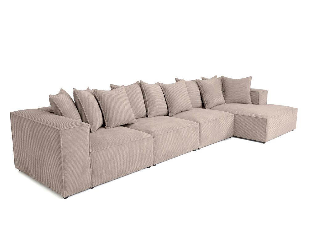 Luxusbetten24 Designer Sofa Largo L Maxi Cord