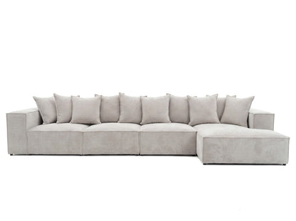 Luxusbetten24 Designer Sofa Largo L Maxi Cord