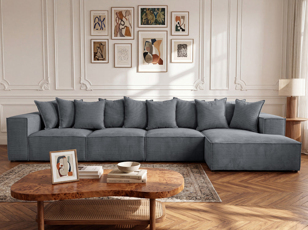 Luxusbetten24 Designer Sofa Largo L Maxi Cord