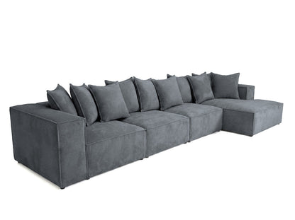 Luxusbetten24 Designer Sofa Largo L Maxi Cord