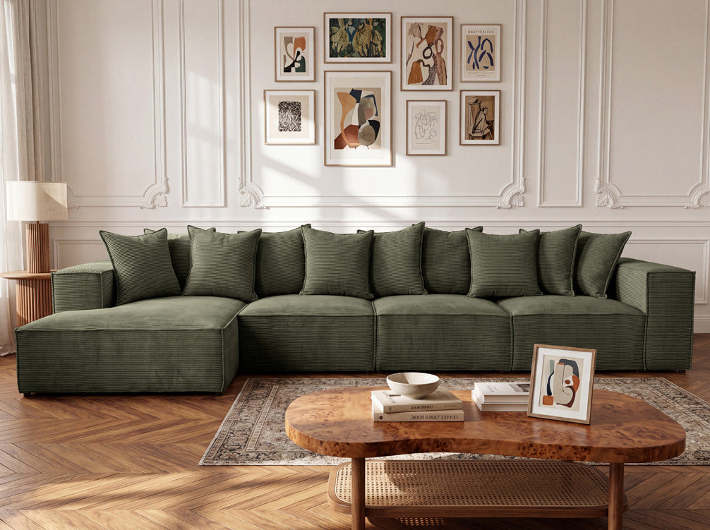 Luxusbetten24 Designer Sofa Largo L Maxi Cord