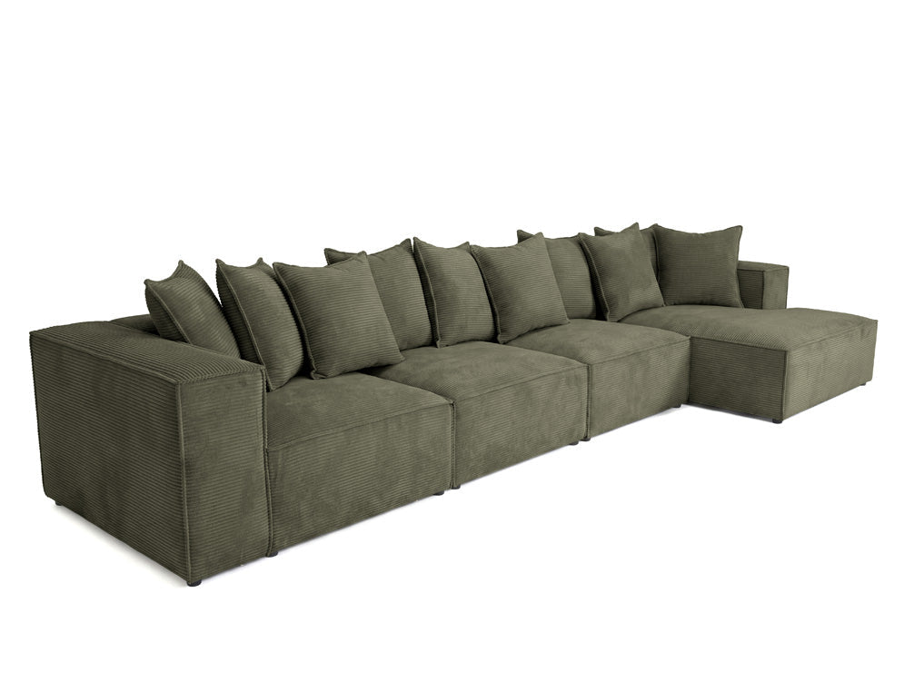 Luxusbetten24 Designer Sofa Largo L Maxi Cord