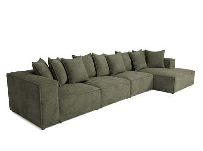 Luxusbetten24 Designer Sofa Largo L Maxi Cord