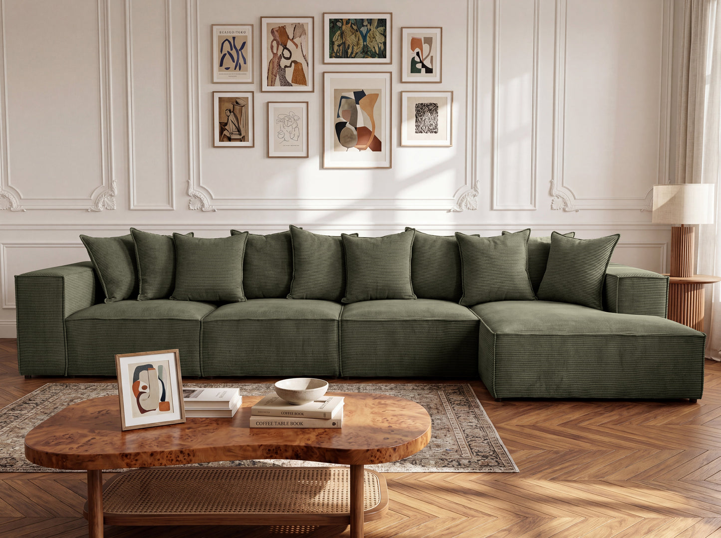 Luxusbetten24 Designer Sofa Largo L Maxi Cord