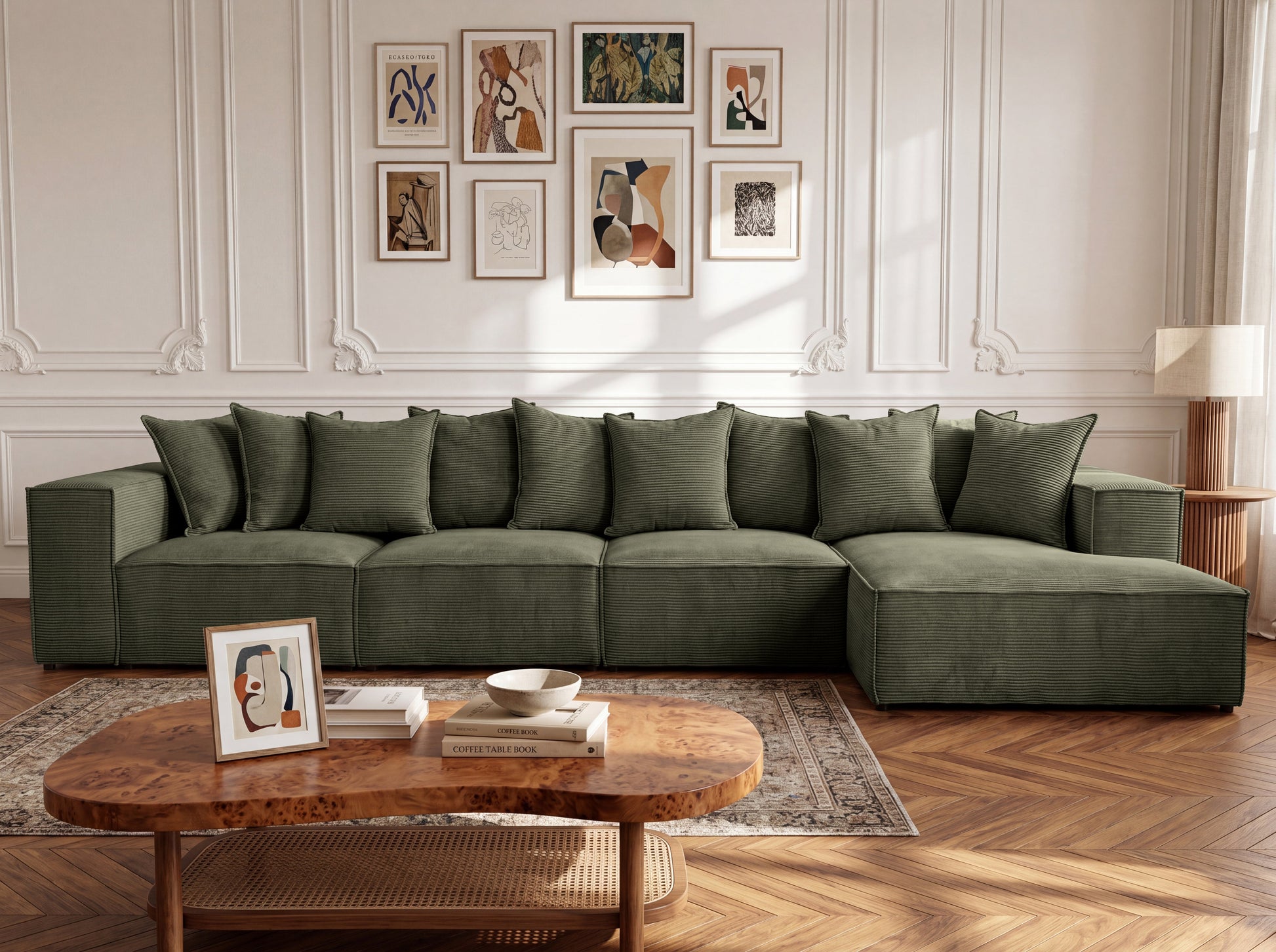 Luxusbetten24 Designer Sofa Largo L Maxi Cord