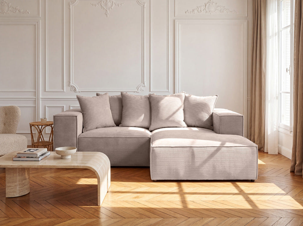 Luxusbetten24 Largo L Mini Designer Sofa Cord