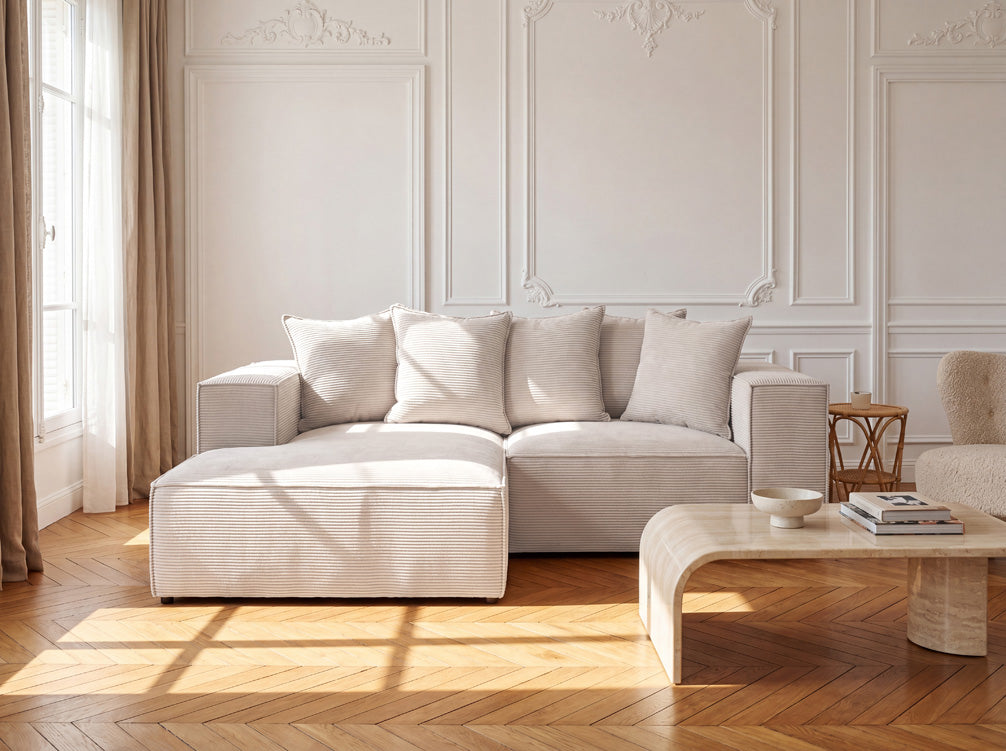 Luxusbetten24 Largo L Mini Designer Sofa Cord