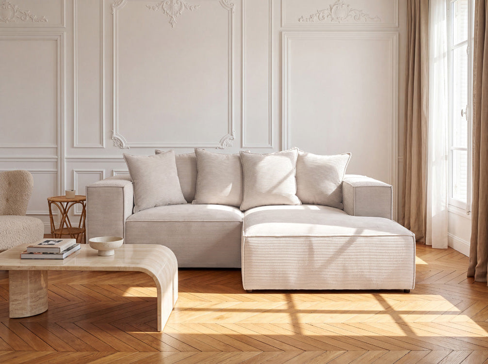 Luxusbetten24 Largo L Mini Designer Sofa Cord