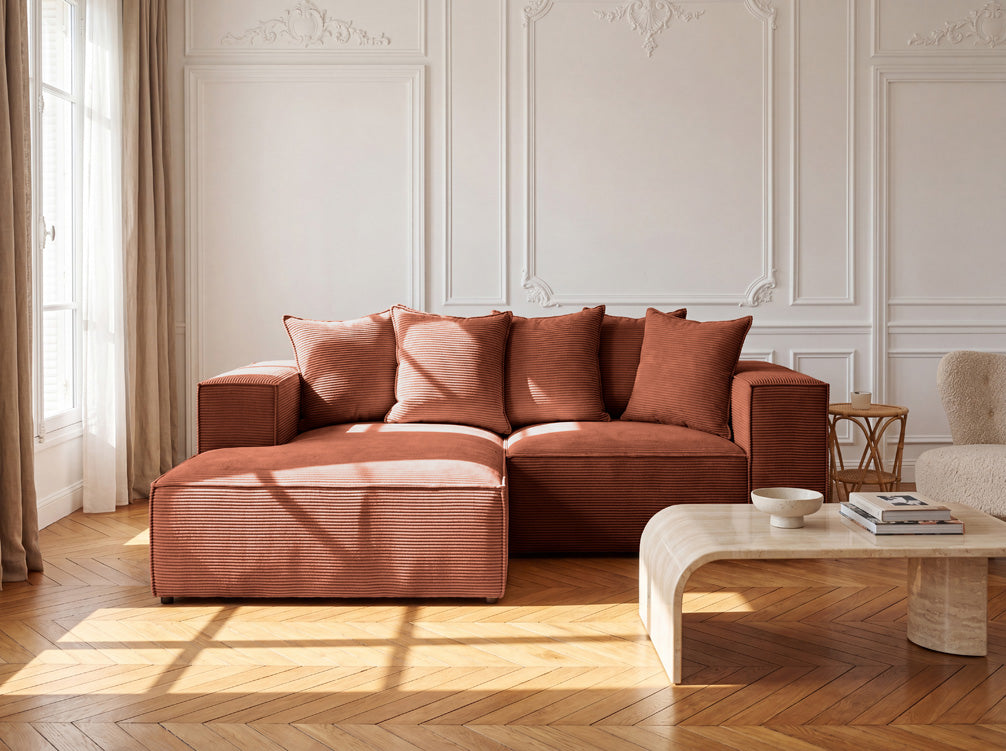 Luxusbetten24 Largo L Mini Designer Sofa Cord