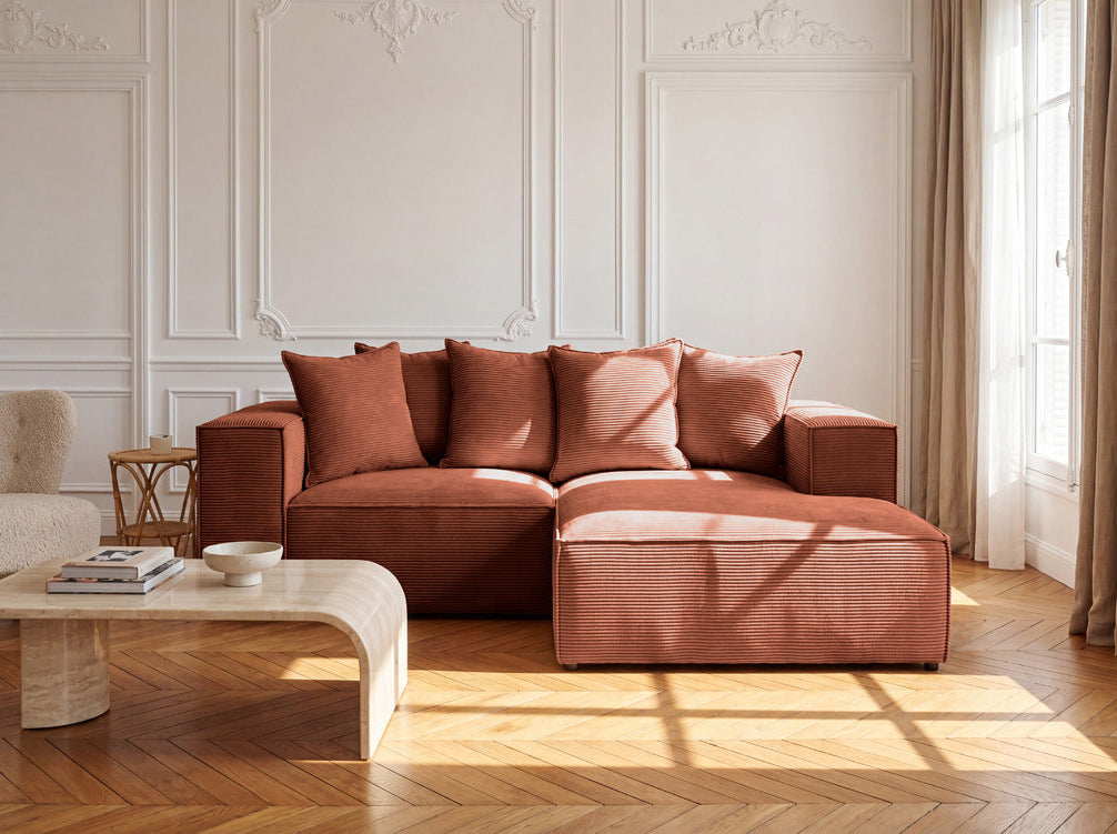 Luxusbetten24 Largo L Mini Designer Sofa Cord