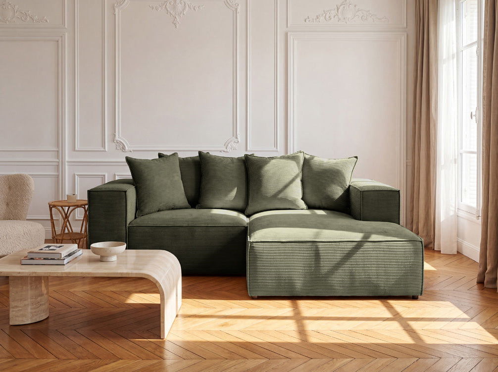 Luxusbetten24 Largo L Mini Designer Sofa Cord