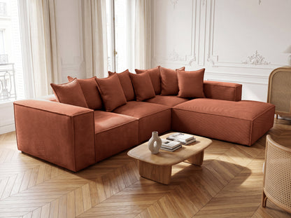 Designer Sofa Largo mit langer Ottomane in Cord