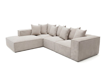 Designer Sofa Largo mit langer Ottomane in Cord