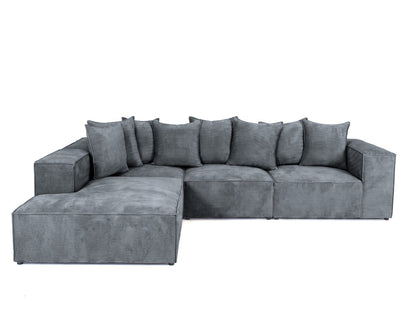 Designer Sofa Largo mit langer Ottomane in Cord