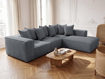 Designer Sofa Largo mit langer Ottomane in Cord
