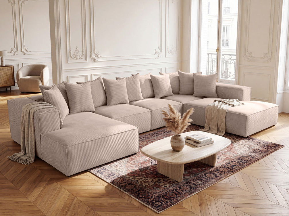 Luxusbetten24 Designer Largo U XXL Sofa Cord