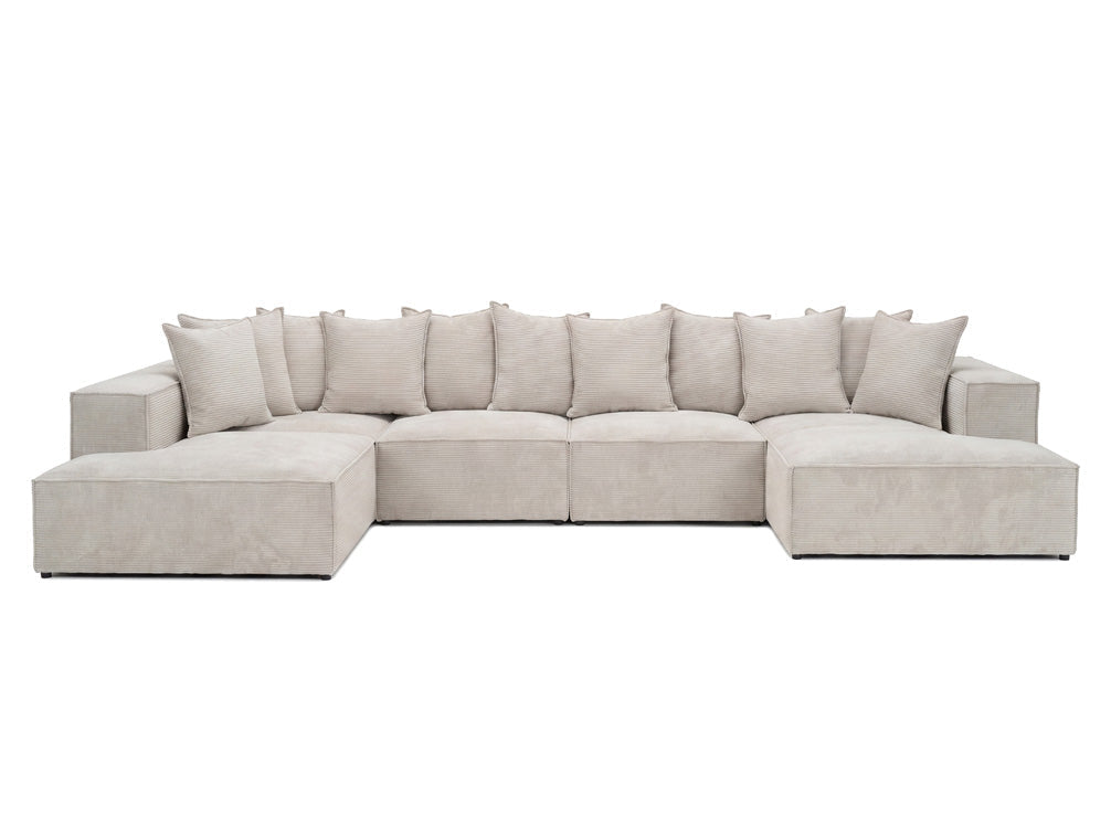 Luxusbetten24 Designer Largo U XXL Sofa Cord