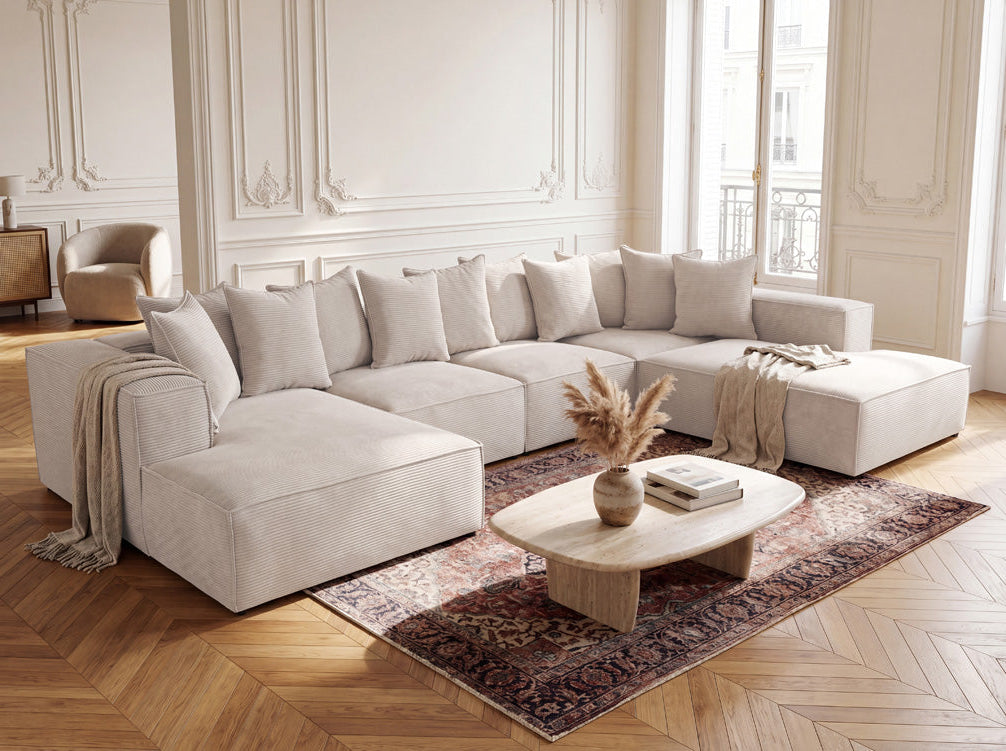 Luxusbetten24 Designer Largo U XXL Sofa Cord