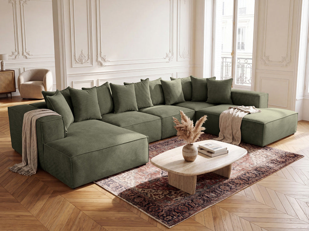 Luxusbetten24 Designer Largo U XXL Sofa Cord